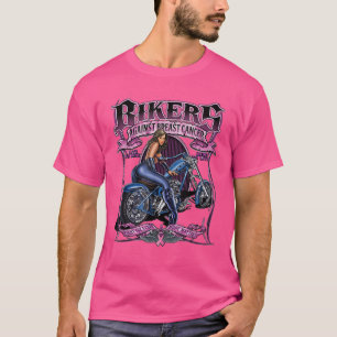 Bikers tegen borstkanker en overlevenden t-shirt