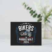 Bikers voor Harris Walz 2024 Harris Waltz 2024 Briefkaart (Staand voorkant)