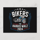 Bikers voor Harris Walz 2024 Harris Waltz 2024 Briefkaart (Voorkant)