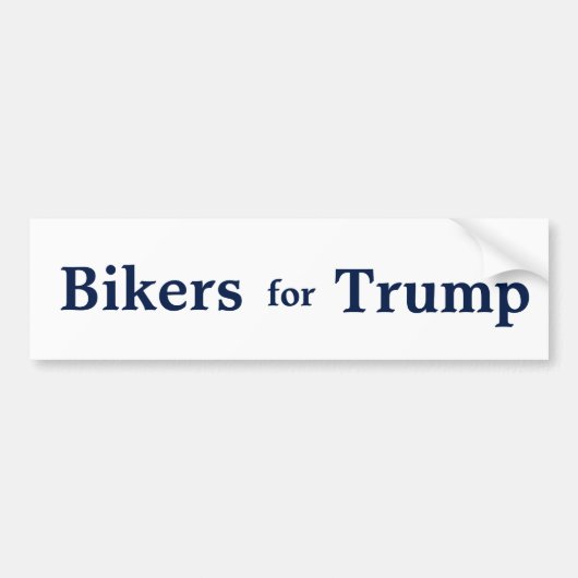Bikers voor Trump Bumpersticker. Bumpersticker (Voorkant)