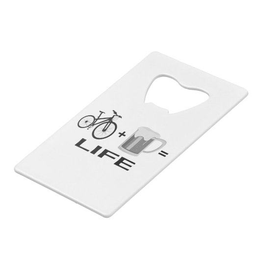 Bikes & Beer! Kredietkaart Flessenopener (Voorkant Gekanteld)