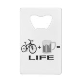 Bikes & Beer! Kredietkaart Flessenopener (Achterkant)