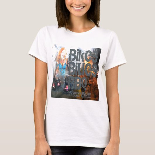 Bikes Blues BBQ T-Shirts (Voorkant)