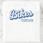 Bikes Hell Ja! Rechthoekige Sticker (Tas)