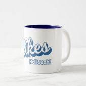 Bikes Hell Ja! Tweekleurige Koffiemok (Voorkant rechts)