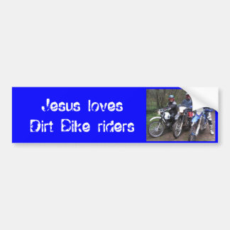 Bikes, Jezus houdt van Trail Bike riders Bumpersticker
