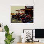 Bikes op de balk poster (Thuiskantoor)