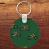 Bikes op groen sleutelhanger (Voorkant)