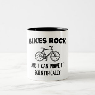 Bikes Rock en ik kunnen het wetenschappelijk bewij Tweekleurige Koffiemok
