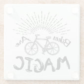 Bikes zijn magisch glazen onderzetter (Achterkant)