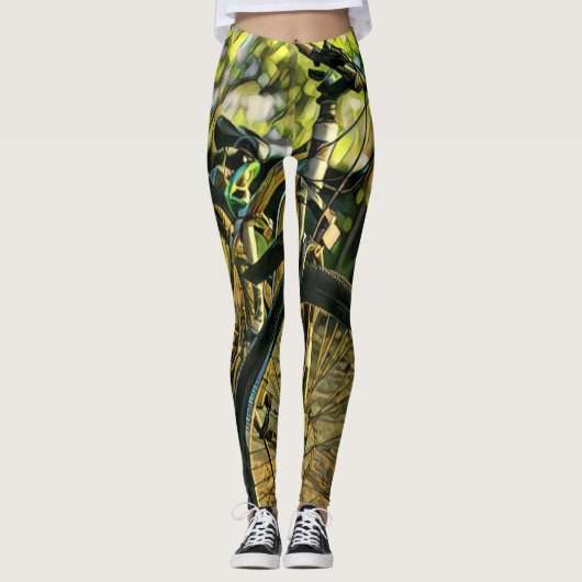 Biking Artwork Leggings (Voorkant)