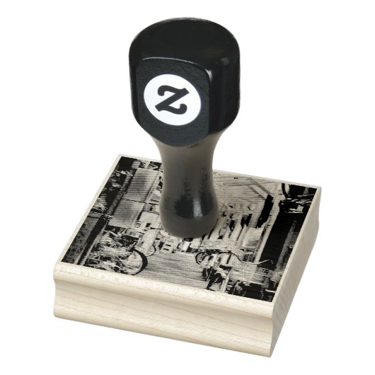 Biking Artwork Rubberstempel (Stempel)