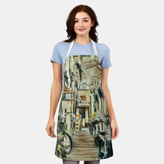 Biking Artwork Schort (Gedragen)