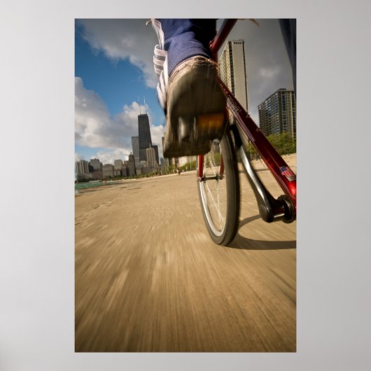 Biking Chicago's Lakefront Poster (Voorkant)