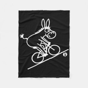 Biking Donkey Mountainbike Bicycle T-shirt Fleece Deken