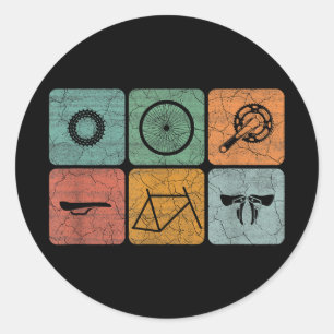 Biking fietsen  fietsenonderdelen fietsenlijst cad ronde sticker