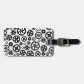 Biking fietsen Zwarte witte sport Bagagelabel (Voorkant horizontaal)