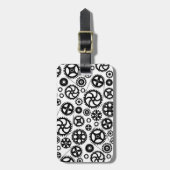 Biking fietsen Zwarte witte sport Bagagelabel (Voorkant verticaal)