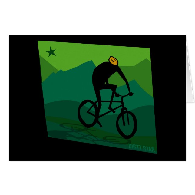 Biking Green Hills Card (Voorkant Horizontaal)