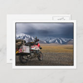 Biking in de Bergen Altai - het Briefkaart van (Voorkant / Achterkant)