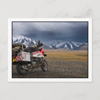 Biking in de Bergen Altai - het Briefkaart van