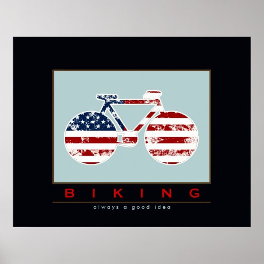 BIKING is altijd een goed idee Poster (Voorkant)
