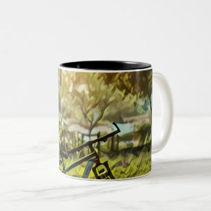 Biking Lover Gift Fietsverf Tweekleurige Koffiemok