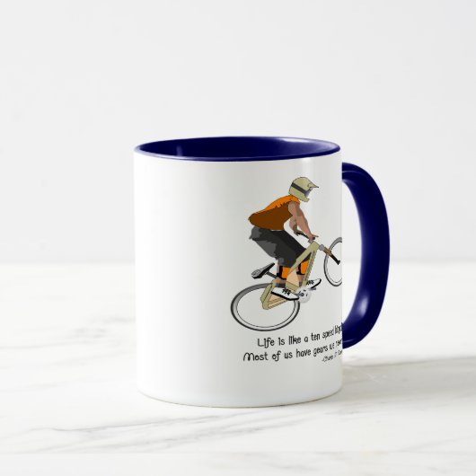 Biking met prijsopgave mok (Voorkant rechts)