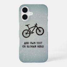 Biking Motif van de berg met uw eigen naam of teks