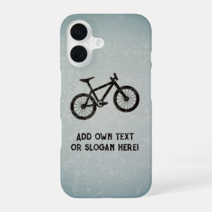 Biking Motif van de berg met uw eigen naam of teks iPhone 16 Hoesje