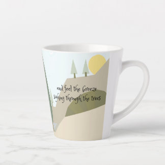 Biking through the countryside poetry mug latte mok