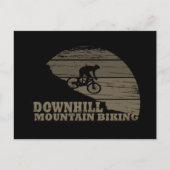 Biking van bergen naar beneden feestdagenkaart (Voorkant)