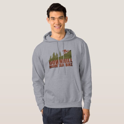 Biking van bergen naar beneden hoodie (Voorkant volledig)
