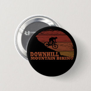 Biking van bergen naar beneden ronde button 5,7 cm