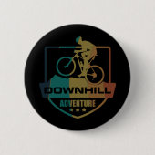Biking van bergen naar beneden ronde button 5,7 cm (Voorkant)