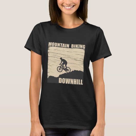 Biking van bergen naar beneden t-shirt (Voorkant)