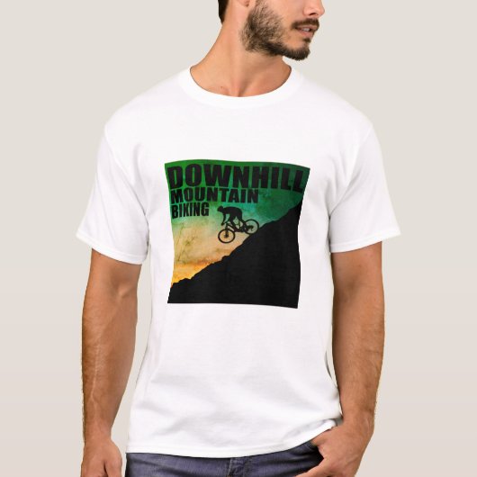Biking van bergen naar beneden t-shirt (Voorkant)
