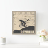 Biking van bergen naar beneden vierkante klok (Huis)