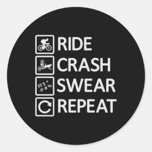 Biking van mountainbikes Herhaal dalende MTB Gift Ronde Sticker