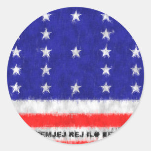 Bikini Atoll Oil Painting Drawing Ronde Sticker