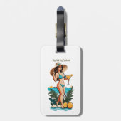 Bikini Babe Groot Pet- Grote Cocktail Thunder_Cove Bagagelabel (Achterkant verticaal)