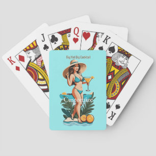Bikini Babe Groot Pet- Grote Cocktail Thunder_Cove Pokerkaarten