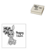 Bikini Baby Bunny Easter Custom Happy Easter Rubberstempel (Gestempeld)