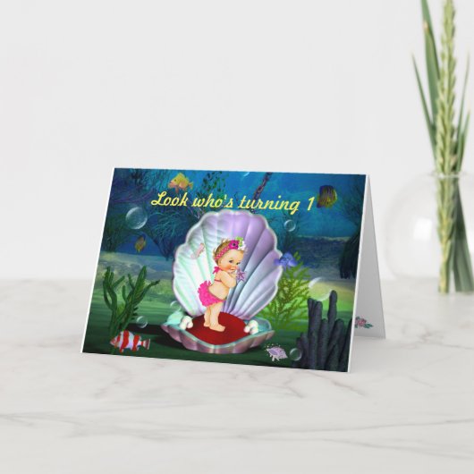 Bikini Baby Oyster Shell Party Invitation (Voorkant)