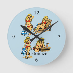 Bikini Beach Time Thunder_Cove Ronde Klok