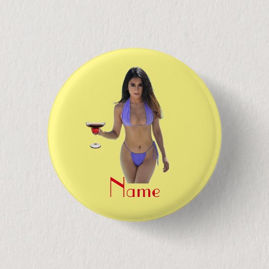 Bikini Beauty Thunder_Cove Ronde Button 3,2 Cm (Voorkant)