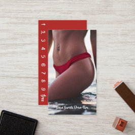 Bikini Belly Barista Koffie Drive-Thru Klantenkaartje