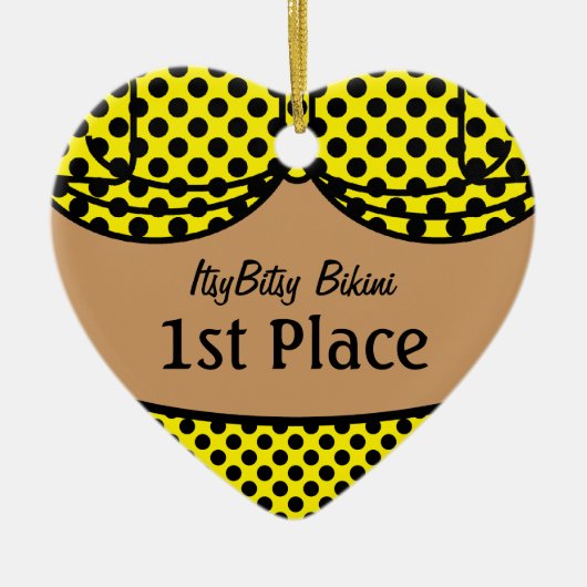 Bikini Black Polka Dot Keramisch Ornament (Voorkant)