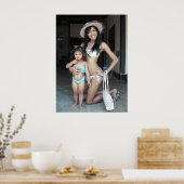 Bikini blanc et petite fille Poster (Cuisine)