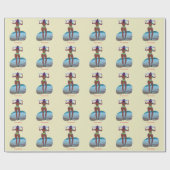 Bikini Booty Beach Meisje Thunder_Cove Cadeaupapier (Vlak)